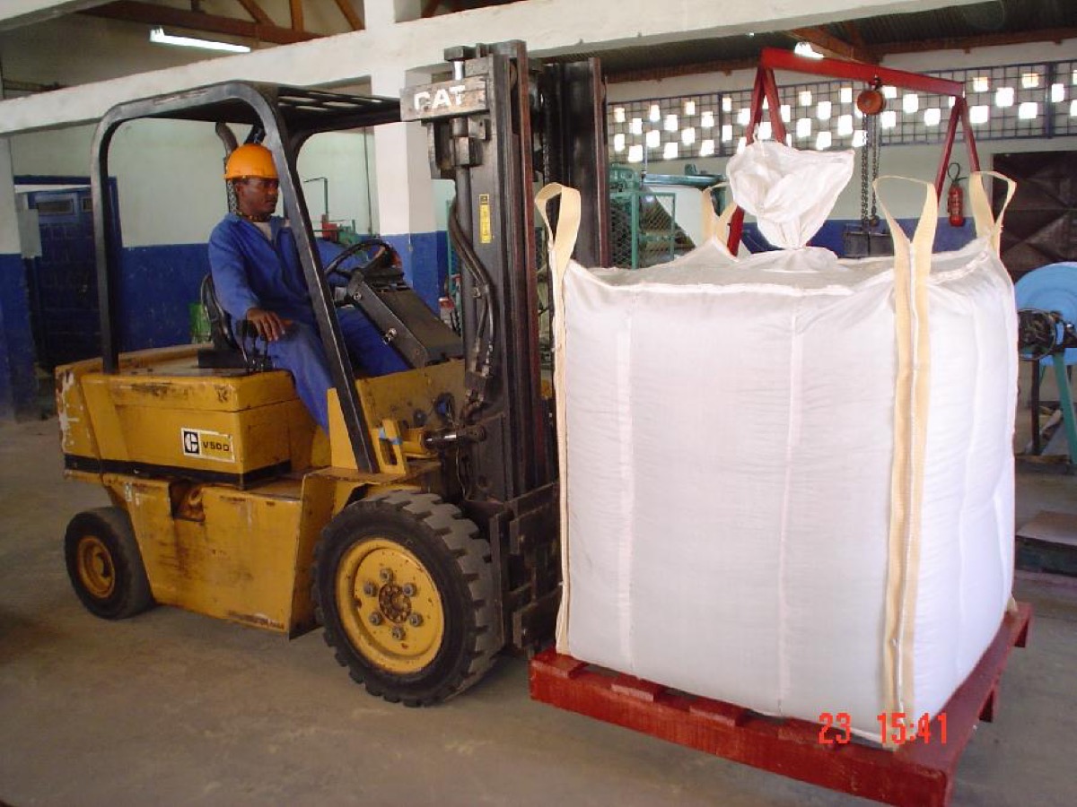 Representative FIBC big bag on a pallet